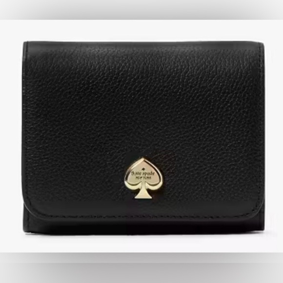 NWT Kate Spade Black Pebbled Leather Wallet - Picture 2 of 4